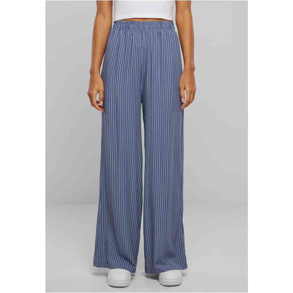 Urban Classics - Viscose Resort Pantalon large - Bleu